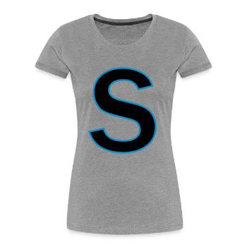 Buchstaben s Vektor - Frauen Premium Bio T-Shirt - Grau meliert - Vorne - Mia (176cm)