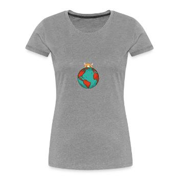 Guinea pig - Women's Premium Organic T-Shirt - heather grey - Front - Mia (176cm)