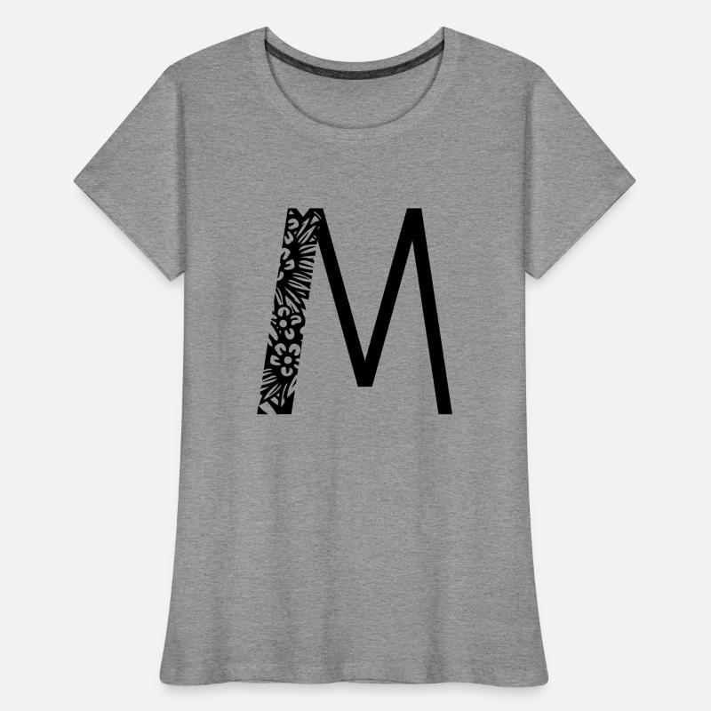 Buchstabe M Frauen Premium Bio T-Shirt
