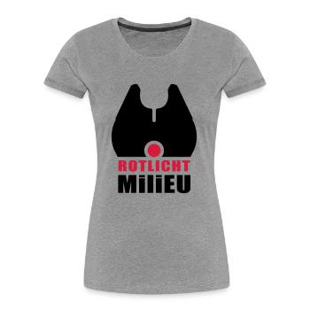 Anglermotiv - Rotlicht-Milieu - Frauen Premium Bio T-Shirt - Grau meliert - Vorne - Mia (176cm)