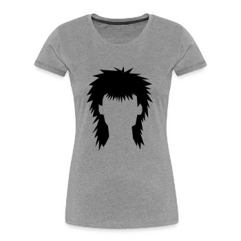 VOKUHILA - Women's Premium Organic T-Shirt - heather grey - Front - Mia (176cm)