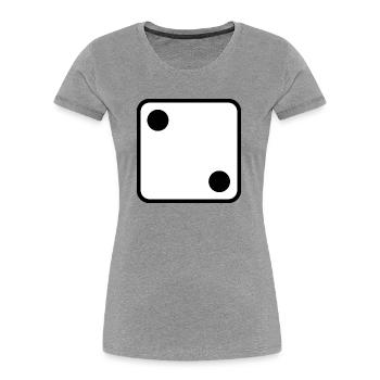 Cube symbol design to personalize - Women's Premium Organic T-Shirt - heather grey - Front - Mia (176cm)