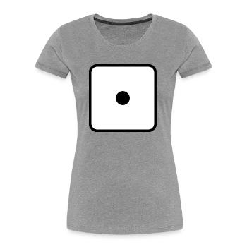 Cube number 1 - Women's Premium Organic T-Shirt - heather grey - Front - Mia (176cm)