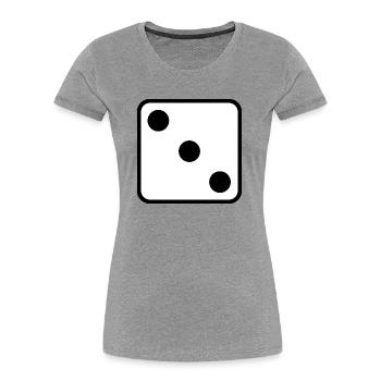 Cube symbol design for personalize - Women's Premium Organic T-Shirt - heather grey - Front - Mia (176cm)