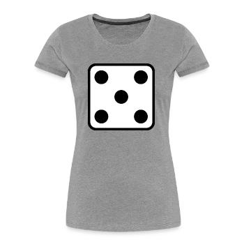 Cube symbol design for personalize - Women's Premium Organic T-Shirt - heather grey - Front - Mia (176cm)