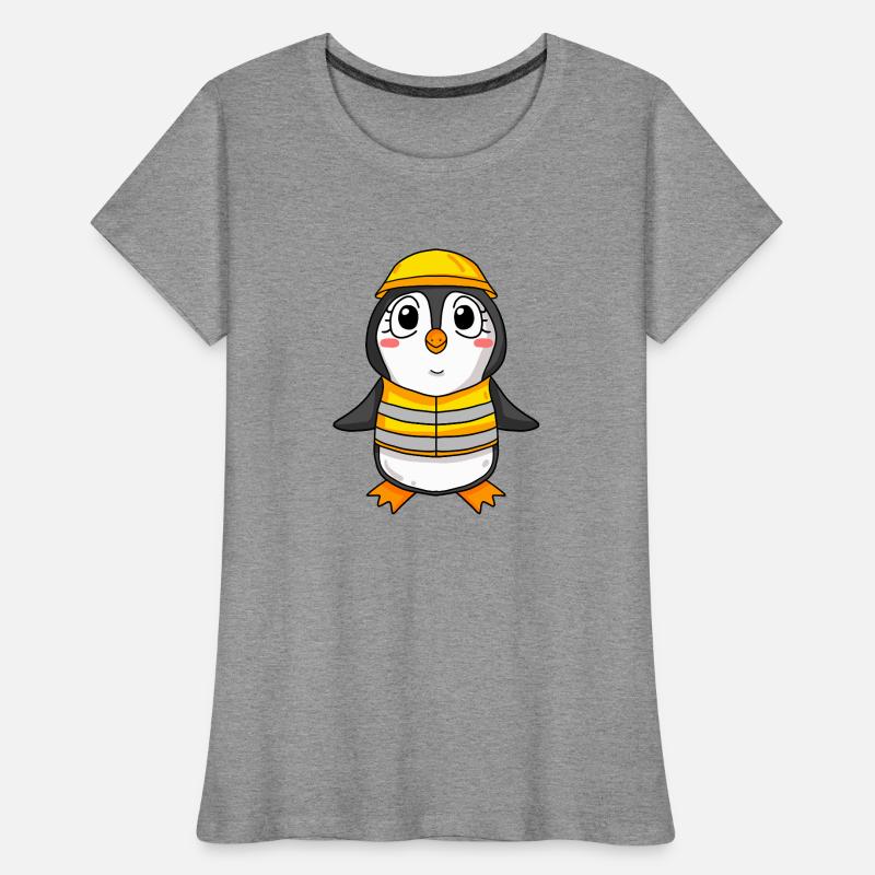 Cadeau de construction de maison de construction de maison de pingouin T-shirt bio Premium Femme