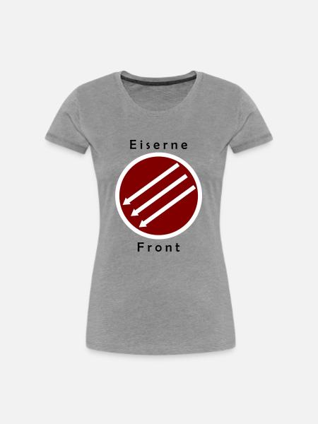 Eiserne Fron - Drei Pfeile - Frauen Premium Bio T-Shirt - Grau meliert