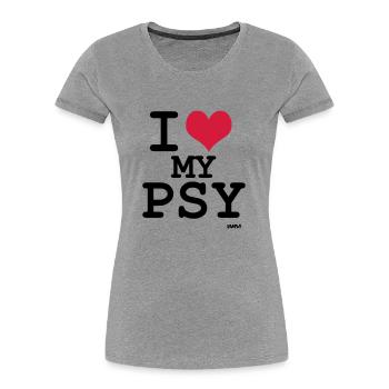 i love my psy - Women's Premium Organic T-Shirt - heather grey - Front - Mia (176cm)