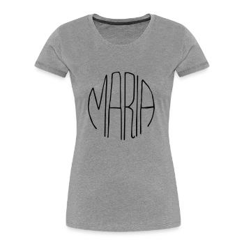 Maria Geschenk - Frauen Premium Bio T-Shirt - Grau meliert - Vorne - Mia (176cm)