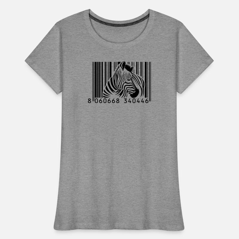 Barcode Zebra Frauen Premium Bio T-Shirt