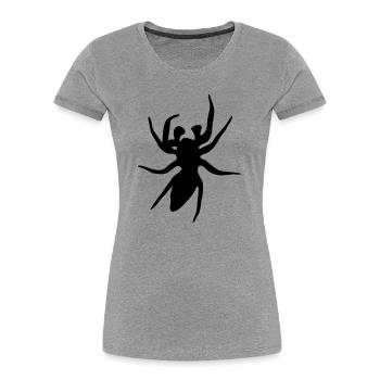 Spider - Frauen Premium Bio T-Shirt - Grau meliert - Vorne - Mia (176cm)