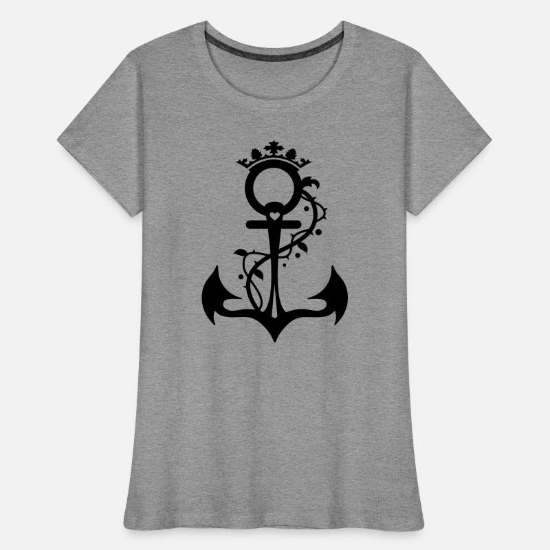 Der stilisierte Anker - Glaube Liebe Hoffnung Frauen Premium Bio T-Shirt
