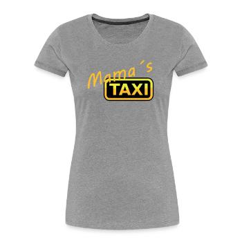 Humorvolles Mamas Taxi Schild - Frauen Premium Bio T-Shirt - Grau meliert - Vorne - Mia (176cm)
