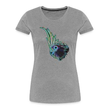 Calopsitte (12) - T-shirt bio Premium Femme - gris chiné - Devant - Mia (176cm)