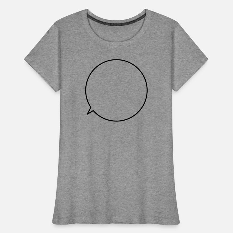 Speech bubble request text customizable Women's Premium Organic T-Shirt