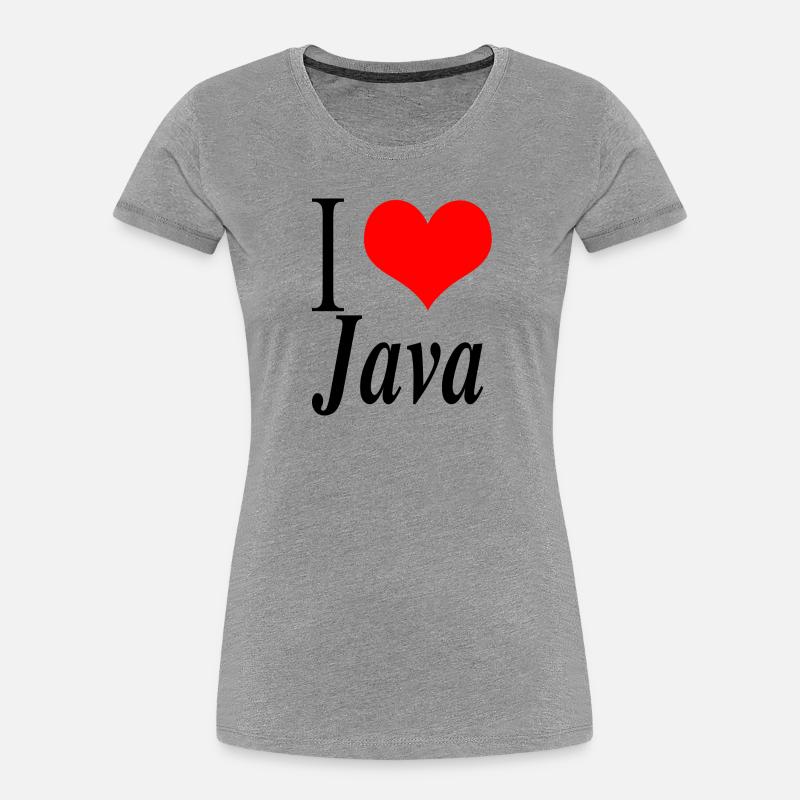 J'adore Java - T-shirt bio Premium Femme - gris chiné