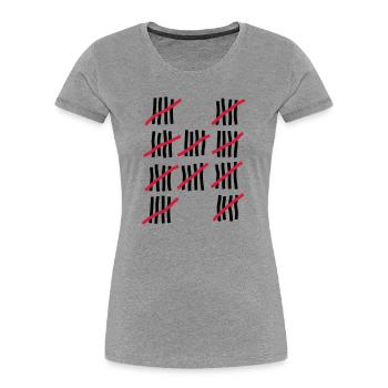 Birthday 50 years - Women's Premium Organic T-Shirt - heather grey - Front - Mia (176cm)