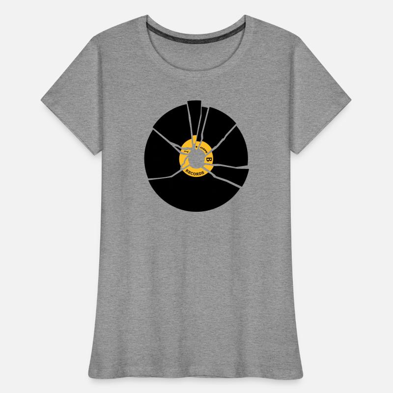 broken record cd vinyl Frauen Premium Bio T-Shirt