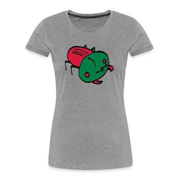 bug color VECTOR insect crawling animal - Women's Premium Organic T-Shirt - heather grey - Front - Mia (176cm)