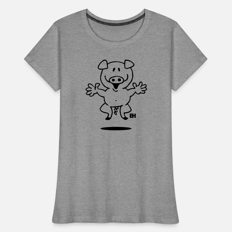 cochon T-shirt bio Premium Femme