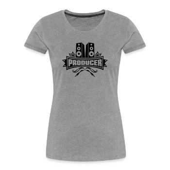 Musikproduzent - Musik Produzent - Beat Producer - Frauen Premium Bio T-Shirt - Grau meliert - Vorne - Mia (176cm)