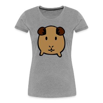 guinea pig - Women's Premium Organic T-Shirt - heather grey - Front - Mia (176cm)