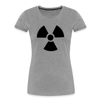 Radioactive Symbol - Women's Premium Organic T-Shirt - heather grey - Front - Mia (176cm)
