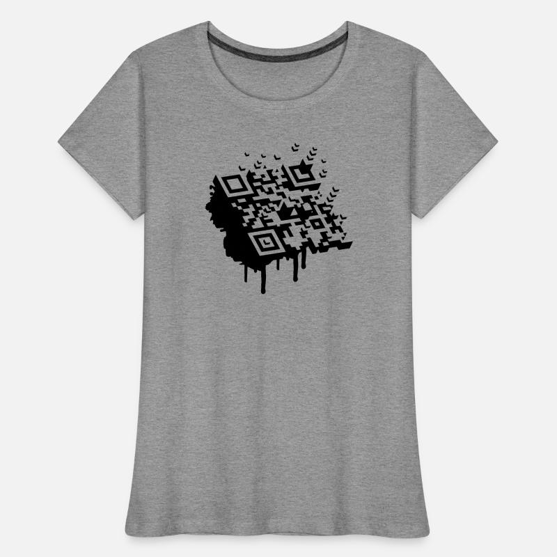 Un code à barres 3D comme un graffiti T-shirt bio Premium Femme