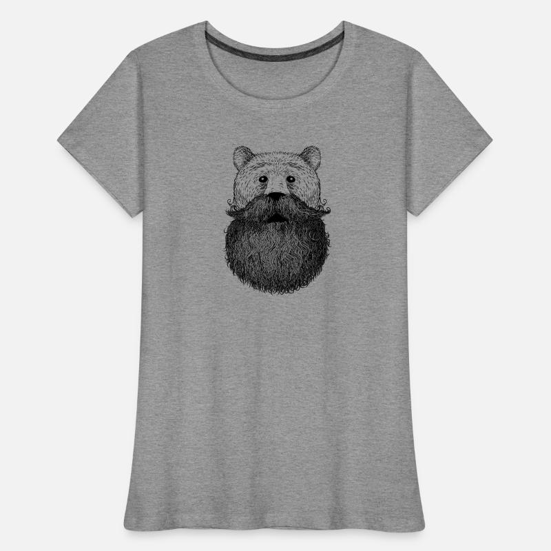 Bär oder Bart Frauen Premium Bio T-Shirt
