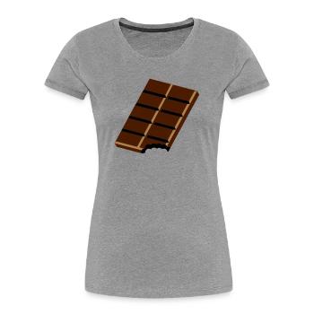 A chocolate bar - Women's Premium Organic T-Shirt - heather grey - Front - Mia (176cm)