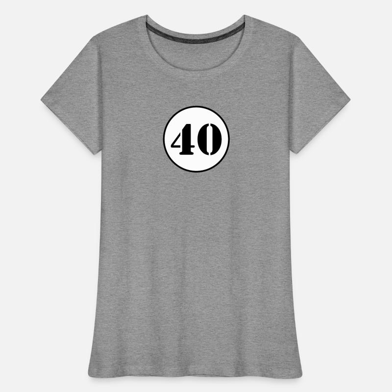 NUMMER 40 Vierzig Geburtstag Geschenk Frauen Premium Bio T-Shirt