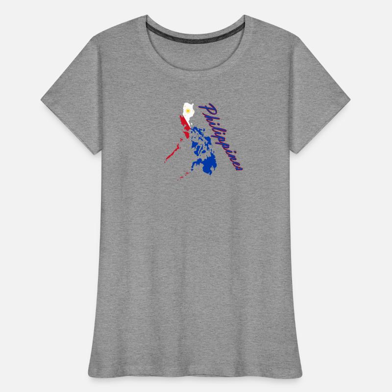 Philippines Flag Map Script Women's Premium Organic T-Shirt