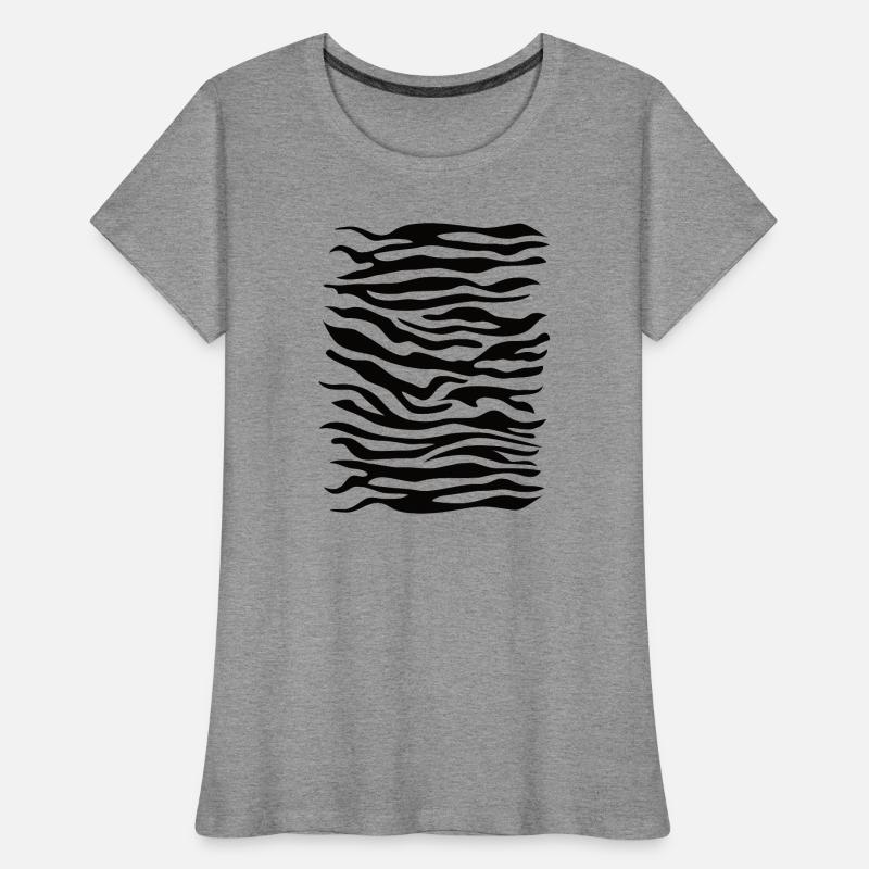 Zebra pattern black Women's Premium Organic T-Shirt