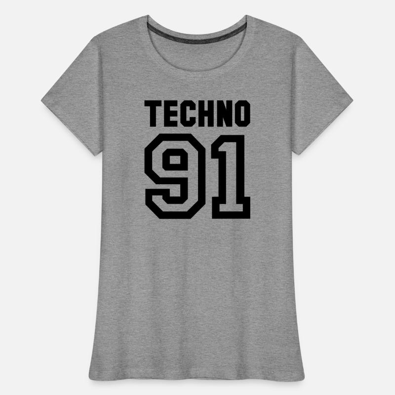 TECHNO Rave Techno 90s 90er Frauen Premium Bio T-Shirt