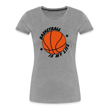 Basketball - Women's Premium Organic T-Shirt - heather grey - Front - Mia (176cm)