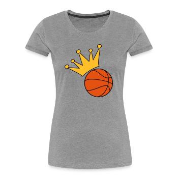 Basketball - Women's Premium Organic T-Shirt - heather grey - Front - Mia (176cm)