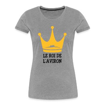 Rowing / Rower / Rudern / Ruderer - Frauen Premium Bio T-Shirt - Grau meliert - Vorne - Mia (176cm)