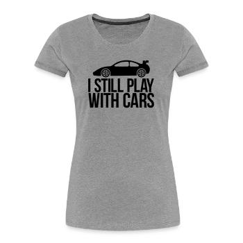 cars - Women's Premium Organic T-Shirt - heather grey - Front - Mia (176cm)