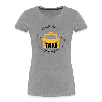Taxi - T-shirt bio Premium Femme - gris chiné - Devant - Mia (176cm)