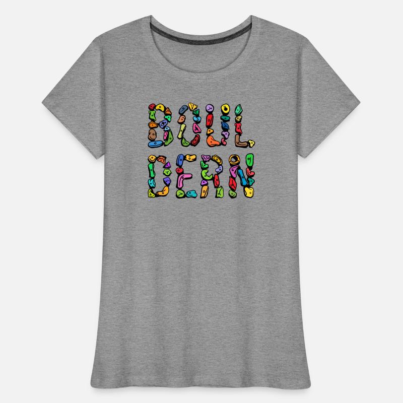 Bouldering boulder climbing scripture mountaineering Women's Premium Organic T-Shirt