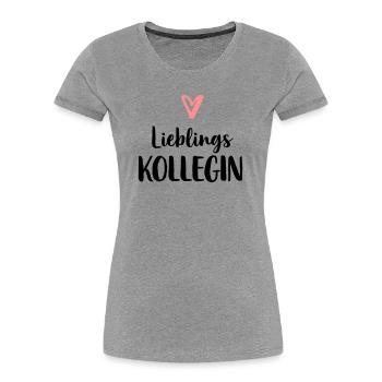 Lieblings Kollegin Beruf Arbeit Freundschaft - Frauen Premium Bio T-Shirt - Grau meliert - Vorne - Mia (176cm)