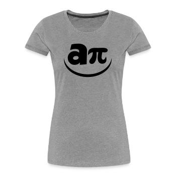 La formule du bonheur - T-shirt bio Premium Femme - gris chiné - Devant - Mia (176cm)