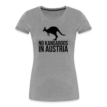 Autriche - T-shirt bio Premium Femme - gris chiné - Devant - Mia (176cm)