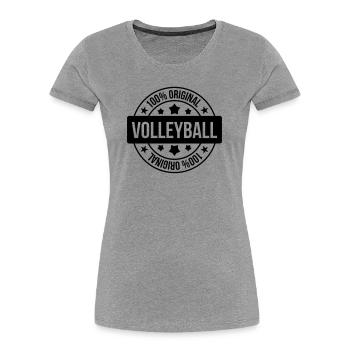 Volleyball - Volley Ball - Sport - Sportsman - Women's Premium Organic T-Shirt - heather grey - Front - Mia (176cm)