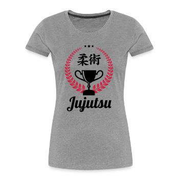 Jujutsu Jiu Jitsu Jiujitsu Ju-jitsu Jiu-jitsu - Women's Premium Organic T-Shirt - heather grey - Front - Mia (176cm)