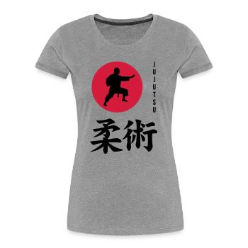 Jujutsu Jiu Jitsu Jiujitsu Ju-jitsu Jiu-jitsu - Women's Premium Organic T-Shirt - heather grey - Front - Mia (176cm)