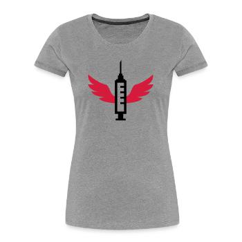 Nurse PKrankenschwester Infirmier Infirmière - Women's Premium Organic T-Shirt - heather grey - Front - Mia (176cm)