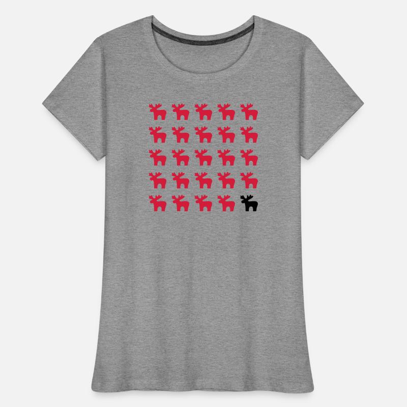 Moose Moose Pattern I Noël T-shirt bio Premium Femme