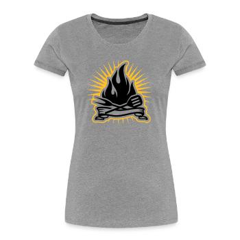 Grill accessories and grill flames - Women's Premium Organic T-Shirt - heather grey - Front - Mia (176cm)