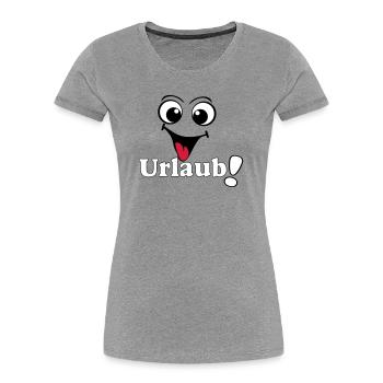 vacances, vacances disant chemise autocollant vacances (25) - T-shirt bio Premium Femme - gris chiné - Devant - Mia (176cm)